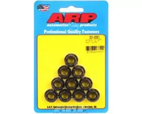 ARP Bolts M10 x 1.0 12pt Nut Kit (Pkg of 10) Black Oxide Steel, 180,000 psi