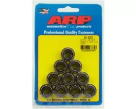 ARP Bolts M10 x 1.25 16mm 12-Point Nut Kit 10 Pack Black Oxide Steel