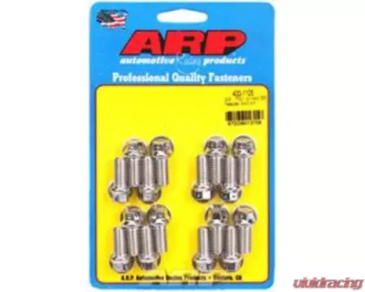 ARP 3/8 x .750 Drilled Stainless Steel Header Bolt Kit - Set of 16, Hex Head - 400-1105