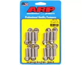 ARP 3/8 x 1.000 Stainless Steel Hex Header Bolt Kit, Set of 16, Polished Finish