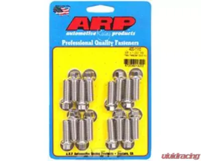 ARP 3/8 x 1.000 Stainless Steel Hex Header Bolt Kit, Set of 16, Polished Finish - 400-1110