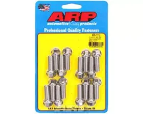 ARP Bolts ARP BB Chevy SS Hex Header Bolt Kit, 3/8-16, Stainless Steel, Polished, Set of 16