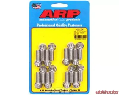 ARP 3/8" x 0.875" Drilled Stainless Steel 12pt Header Bolt Kit, Set of 16 - 400-1204