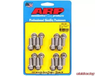 ARP 3/8 x 0.750 Drilled Stainless Steel 12pt Header Bolt Kit, Set of 16 - 400-1205