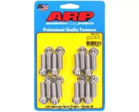 ARP Bolts ARP BB Chevy 12pt Header Bolt Kit, 3/8-16, Stainless Steel, Set of 16