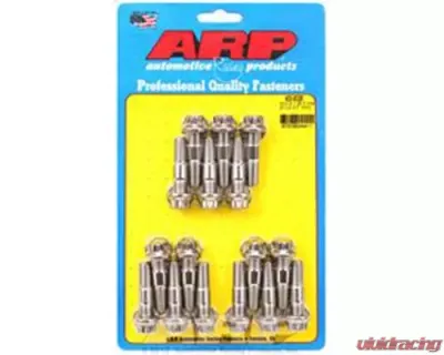 ARP M10 x 1.25 x 48 Stainless Steel 12pt Broached Stud Kit (16/pkg) - 400-8036