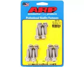 ARP Bolts Stainless Steel 12pt Header Bolt Kit for Chevy SBC/GenIII LS, 8mm x 1.25, Set of 12