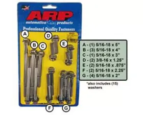 ARP Bolts ARP Ford 289-302 Stainless Steel 12pt Water Pump & Front Cover Bolt Kit