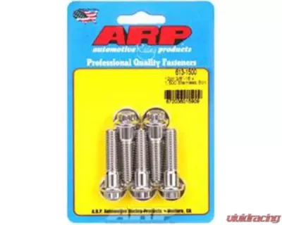 ARP 3/8in-16 x 1.500 Stainless Steel 12pt Bolts (5/pkg) - Polished Finish - 613-1500