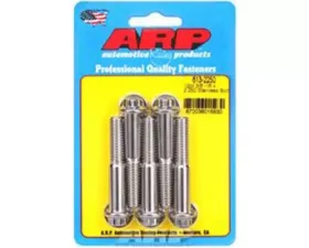 ARP 3/8in-16 x 2.250 Stainless Steel 12pt Bolts, Set of 5, Polished Finish
