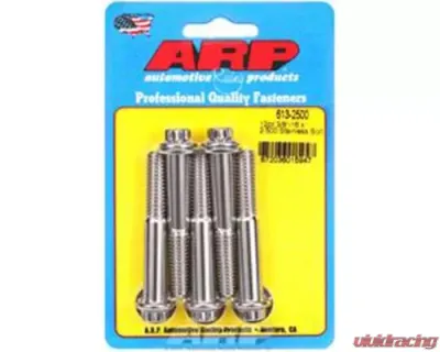 ARP Bolts 3/8in-16 x 2.500 Stainless Steel 12pt Fasteners with Washers (5/pkg) - 613-2500
