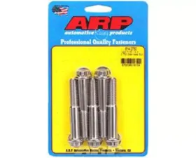 ARP Bolts 7/16 Inch-14x2.750 12pt Stainless Steel Bolts (5/pkg) with Washers Included