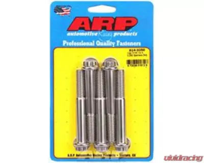 ARP Bolts 7/16in-14 X 3.250in 12pt Stainless Steel Bolts (5/pkg) with Washers - 614-3250