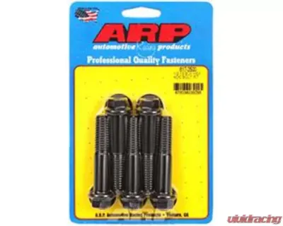 ARP 1/2in -13x2.500 Hex Black Oxide Bolts (5/pkg) - 617-2500