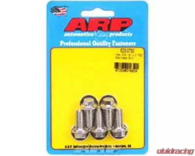 ARP Bolts 3/8-16 x 0.750 Hex Stainless Steel Bolts (5/pkg) with Washers Included - 623-0750