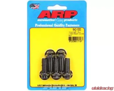 ARP Bolts 3/8-16 x 1.000 Black Oxide 12pt Chromoly Fasteners Set of 5 - 642-1000