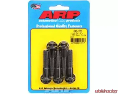 ARP Bolts 3/8-16 x 1.750 Black Oxide 12pt Chromoly Fasteners, Set of 5 - 642-1750