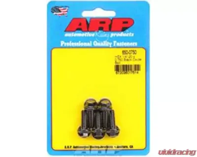 ARP 1/4-20 x 0.750 Hex Black Oxide Bolts - 650-0750