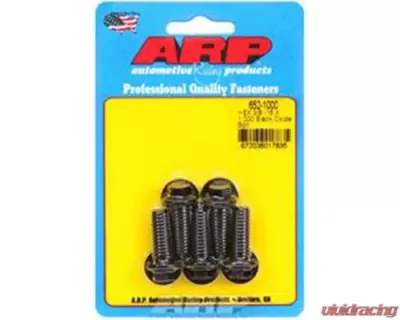 ARP 3/8-16 X 1.000 Hex Black Oxide Chromoly Bolts Set of 5, 180,000 psi Yield Strength - 652-1000