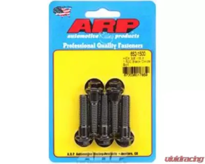 ARP 3/8-16 x 1.500 Hex Black Oxide Chromoly Bolts (Pack of 5) - Custom 450 Grade - 652-1500
