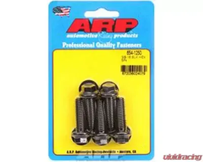 ARP Bolts 3/8in-16 x 1.250 Black Oxide Chromoly Hex Head 7/16in Wrench (5/pkg) - 654-1250