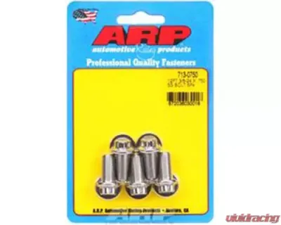 ARP 3/8-24 x 0.750 Stainless Steel 12pt Bolts, Set of 5, Polished Finish - 713-0750