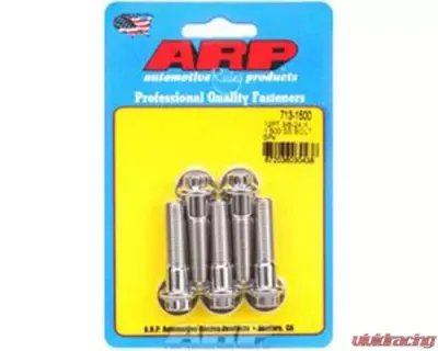 ARP Bolts 3/8in-24 x 1.500 Stainless Steel 12pt Bolts Set of 5 with Washers - 713-1500