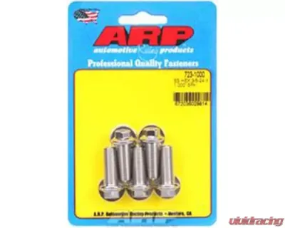 ARP Bolts 3/8in-24 x 1.000in Stainless Steel Hex Bolts (5/pkg) with Washers - 723-1000