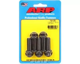 ARP 7/16 Inch - 20 x 1.250 Black Oxide 12pt Chromoly Bolts, Set of 5