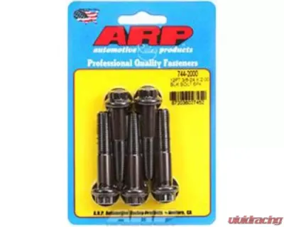 ARP Bolts 3/8-24 x 2.000" 12pt Black Oxide Chromoly Bolts (5/pkg) - 744-2000