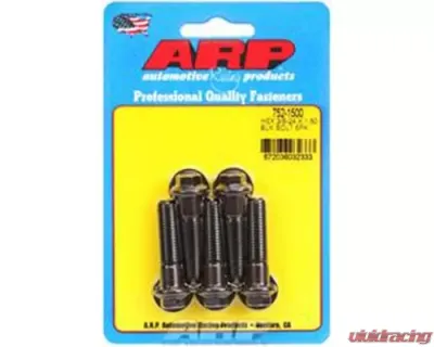 ARP 3/8-24 x 1.500 Hex Black Oxide Chromoly Bolts (5/pkg) - ARP 8740 Grade - 752-1500
