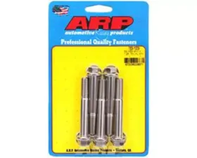 ARP M10 x 1.25 x 70 Stainless Steel Hex Bolts (5/pkg) - Polished Finish, 180,000 psi