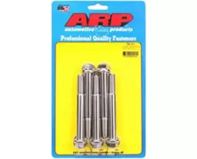 ARP Bolts M12 x 1.50 x 100mm Stainless Steel Hex Bolts (5/pkg) - Polished Finish