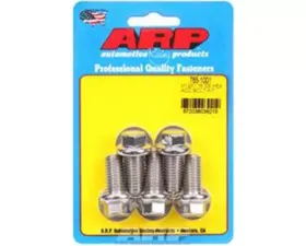 ARP Bolts M12 x 1.75 x 25 Hex Black Stainless Steel (5/pkg) - Polished Finish