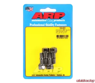 ARP Bolts 5/16-24 X 1.250 Black Hex Water Pump Pulley Stud Kit, 1/2 Hex, 1/8 Allen - 100-3201