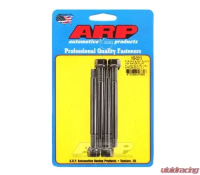 ARP 5/16-24 X 4.000 Black Hex Water Pump Pulley w/ 2.750in Fan Spacer Stud Kit - 100-3213