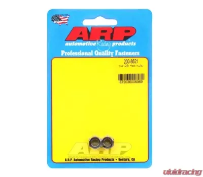ARP 1/4-28 8740 Chrome Moly Nut Kit - 2 Pack (Black) - 200-8621