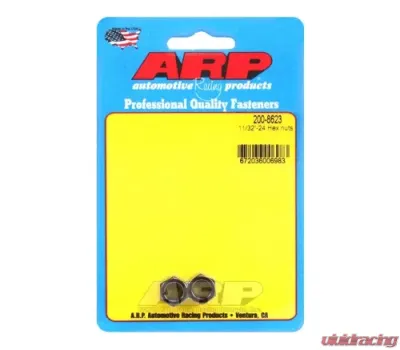 ARP 200-8623 11/32-24 Hex Nut Kit with 1/2 Inch Socket Size for Diesel Fasteners - 200-8623