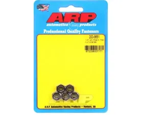 ARP 1/4-28 Black Coarse Hex Nut Kit (5/PKG)