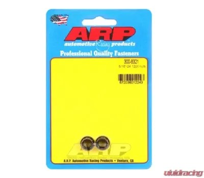ARP Bolts ARP 5/16-24 12pt Nut Kit, 3/8 Socket Size, Diesel Fasteners for Extreme Loads - 300-8321