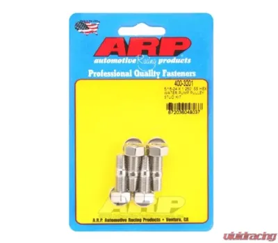 ARP Bolts 5/16-24 X 1.250 SS Hex Water Pump Pulley Stud Kit, 1/2 Hex Socket Size - 400-3201
