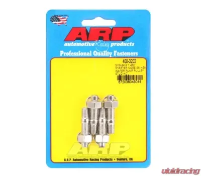 ARP 5/16-24 X 1.450 Starter Nose SS Hex Water Pump Pulley Stud Kit - 400-3202