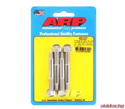 ARP 5/16-24 X 2.500 SS Hex Water Pump Pulley w/ 1.250in Fan Spacer Stud Kit - 400-3207