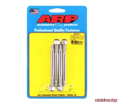 ARP 5/16-24 X 3.500 SS Hex Water Pump Pulley w/ 2.250in Fan Spacer Stud Kit - 400-3211
