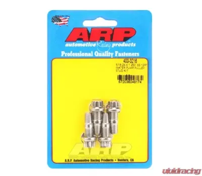 ARP Bolts 5/16-24 X 1.250 SS 12pt Water Pump Pulley Stud Kit, Socket Size 3/8 12pt, 1/8 Allen - 400-3216
