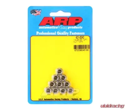 ARP 1/4-20in SS 12pt Nut Kit (10/pkg) - 401-8340