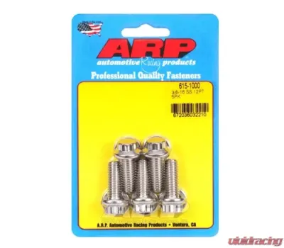 ARP 3/8-16 x 1.000 Stainless Steel Bolts, 12pt Socket, 7/16 Wrenching, Torque 45 ft-lbs - 615-1000