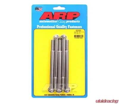 ARP Bolts 3/8-16 x 5.000 Hex Stainless Steel Bolts (5/pkg) - High Strength Fasteners - 623-5000
