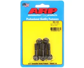 ARP M6 X 1.00 X 30 Hex Black Oxide Bolts, 8mm Socket, 11 ft-lbs Torque, Diesel Fasteners