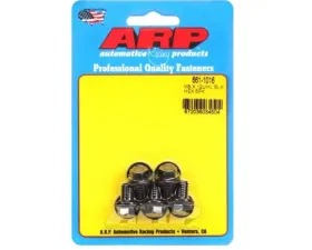 ARP M8 x 1.25 x 12 Hex Black Oxide Bolts 10mm Socket (5/pkg) - High Strength Fasteners